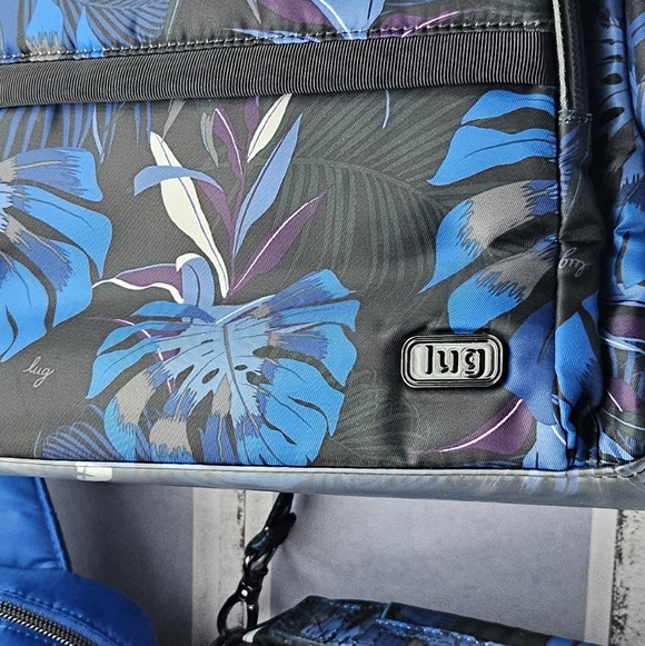 Retails At $130 Lug Canter Backpack In Botanical Blue - EUC - Picture 7 of 12